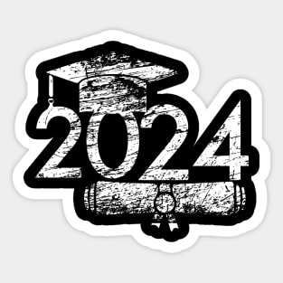 Distress look 2024 graduation design Sticker